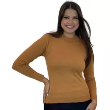 Blusa Feminina Modal Basica De Frio Inverno Trico Tricot