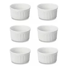 6 Ramekin 90ml Porcelana Branca Finger Food Potinho