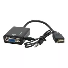 Mini Adaptador Conversor Vga P/ Hdmi Transmite Áudio E Vídeo