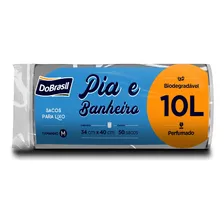 Saco De Lixo Pia E Banheiro Branco Perfumado E Biodegradável