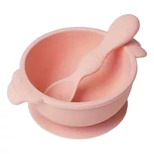 Bowl Silicona Chico Con Cuchara Para Bebes Y Niños