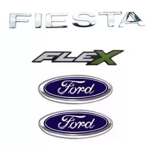 Kit Emblemas Fiesta Hatch Mala Grade Flex Resinado 08/10 