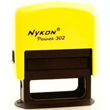 Carimbos Personalizados Nykon 302 Cor Da Tinta Preto Cor Do Exterior Amarelo