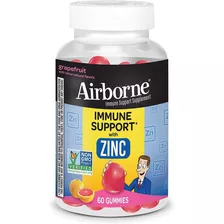 Airborne | Zinc Immune Support | 60 Gummies | Grapefruit