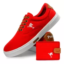 Sapatenis Masculino Polo Joy Tenis + Carteira De Brinde!