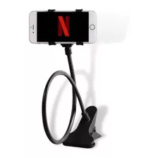 Suporte Para Celular De Cama Mesa Escrivaninha 360 Com Garra Cor Preto