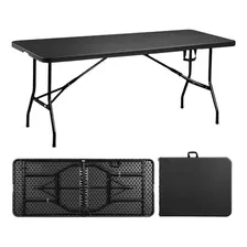 Mesa Plegable Catering Negro 180x74x74cm