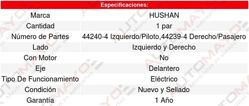 Kit 2 Elevadores Cristal (de Calidad) Honda Passport 98-02 Foto 4