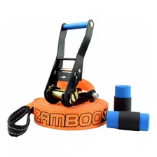 Slackline Zamboo Basic Treevest Black 15 Metros - Laranja