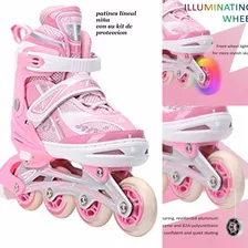 Patines Lineales Ajustable Niña Patin Set Protección Caracas