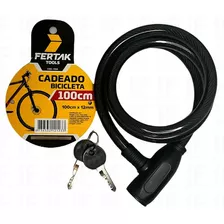  Corrente Cadeado Segurança Bicicleta Estepe Bike Chave 12mm