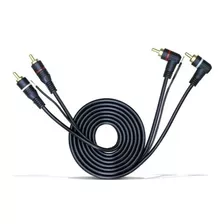 10 Cabos Rca Av Kx3 Flexível 5mm 1 Metro Preto Blindado