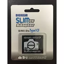 Digigear Slim Adaptador Cf: Sd Sdhc Sdxc Eyefi Wifi-sd Para 