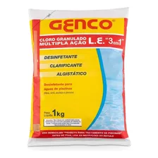 Genco Cloro Granulado 1kg Multipla Ação 3 Em 1 - Genco