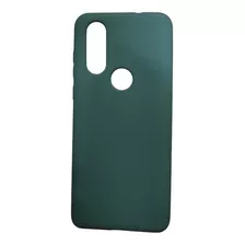 Funda Forro Goma Para Motorola One Vision + Vidrio Ceramico 