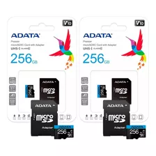 Kit 2 Memoria Micro Sd 256gb Mayoreo Empaque Adata 