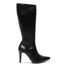 Bota Social Cano Alto Feminina Couro Nobre Miuzzi Inverno