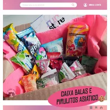Caixa/box Asiática De Balas/pirulitos/marshmallow - 17 Itens