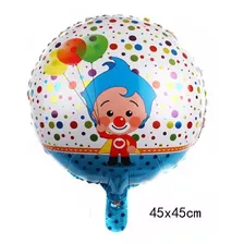 12 Globos Payaso Plim Plim. Incluye Varillas. 45x45 Cm