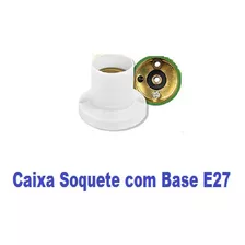 Cx 18 Unidades Bocal Soquete E27 Branco Ou Preto Teto Base