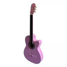 Guitarra Acústica Curva Ocelotl Paquete Vital De Accesorios Color Rosa Orientación De La Mano Derecha