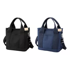 Elegante Bolsa De Lona Com Vários Bolsos 2 Peças