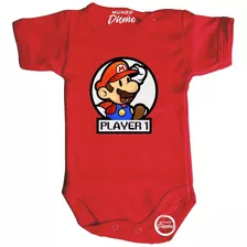 Ropa Body Para Bebé Guagua Mario Bros Player 1