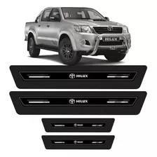 Soleira Protetora Porta Platinum Hilux 06 2007 Á 2018- Preto