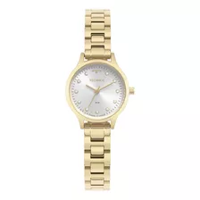 Relógio Technos Feminino Mini Dourado - Gl32aj/1k Cor Do Fundo Prata