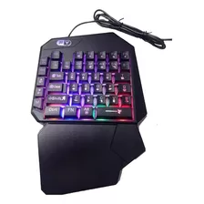 Teclado Gamer One Hand Semi-mecânico Rgb Led