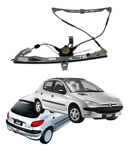 Maquina Vidro Porta Peugeot 206 4portas Conferir Lado Usado 7