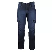 Calça Jeans Cargo Com Elastano