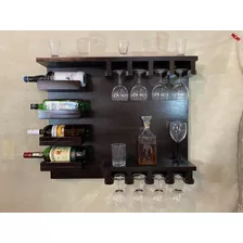 Repisa Cava Flotante Para Vinos Y Botellas 