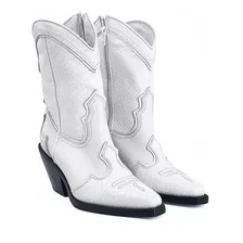 Botas Altas Saverio Di Ricci Cuero Blanco 23ib7505