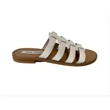 Sandalias Blancas Steve Madden Piel Talla 22.5mx Mod. Rayen