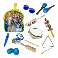 Kit 10 Instrumentos De Percussão Bandinha Infantil Crianças