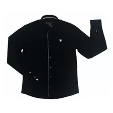 Camisa Social Ml Lisa Elegance Preto M.pollo