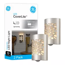 Ge Coverlite - Luz Nocturna Led, Diseño Floral, 2 Unidades.