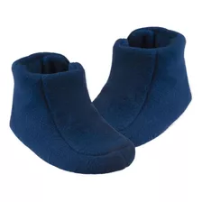 Pantufa Infantil Em Soft Com Sola Azul Marinho Dedeka