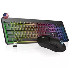 Klim Tandem - Combo De Teclado Y Mouse Inalámbricos Para Jue