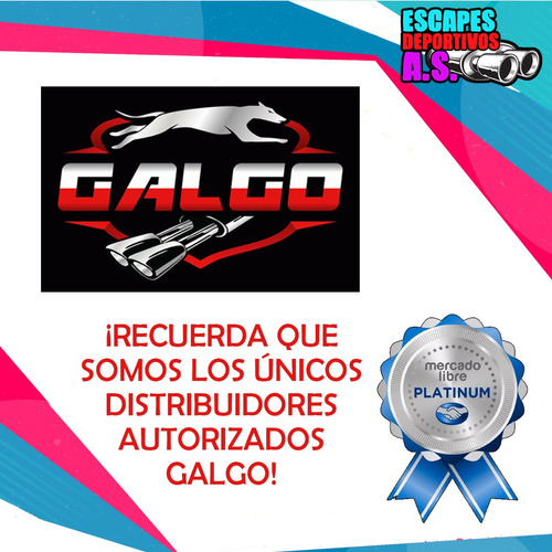 Escape Deportivo Galgo 2 Salidas Puntas Engargoladas +regalo Foto 9