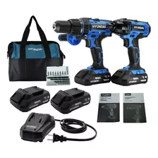 Kit Taladro Y Atornillador De Batería Hyundai 20v - Hyktai20