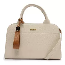 Bolsa Anacapri Tote Média Estruturada Bag Charm Off White