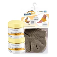  Kit Dois Cremes Hidratantes Homeopast + Homeofeet (meia) Fragrância Suave Tipos De Pele Para Os Tipos De Pele