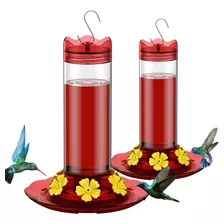 Bebedero Colibríes 01 Unid Aves Vidrio Colgante 16oz-6flores