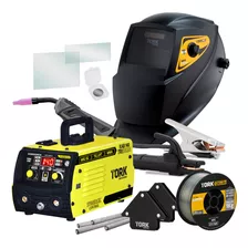 Maquina Solda Super Combo Kab 140 Mig Sem Gás Mma Tig Tork Cor Amarelo/preto Frequência 50 Hz 60 Hz 220v