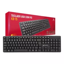 Teclado Para Escritório Simples Com Fio Usb Resistente Água