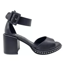Sandalias Plataformas Tachas Zapatos Mujer Cuero Moda 980pmr