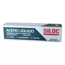 Siloc Acero Liquido Gris Adhesivo Epoxi 10 Min X 57 G