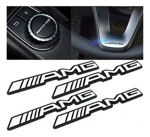 Emblema Mercedes Amg Mini Parlante Volante X4piezas Foto 2